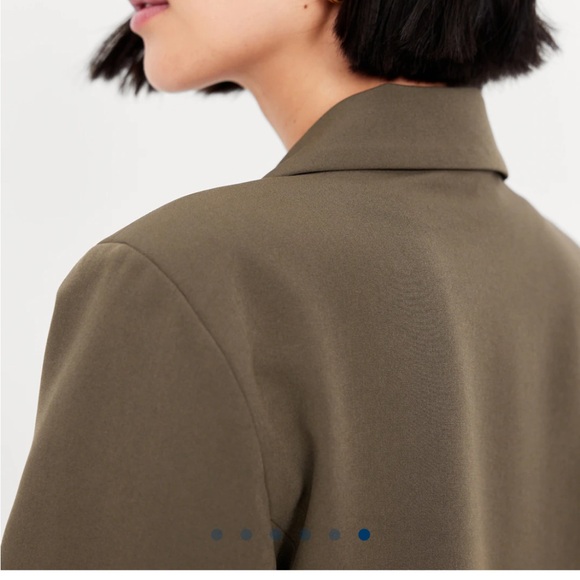 Old Navy Olive Green Taylor Fitted Suit Blazer - Picture 5 of 12